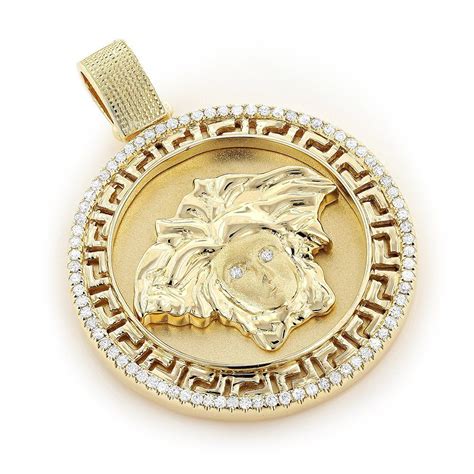 versace pendant 10k|10k gold versace pendant for sale .